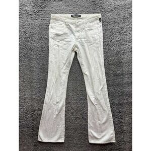 Vintage Versace Jeans Couture Mid-Rise Flared‎ Pants White Womens Size 31